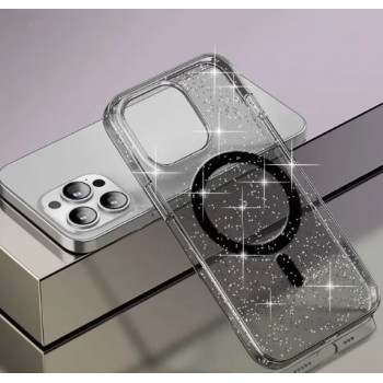 Калъф PVC Wlons Sparkling MagSafe / Черен-прозрачен / за iPhone 13 Pro 6.1 Калъф PVC Wlons Sparkling MagSafe / Черен-прозрачен / за iPhone 13 Pro 6.1