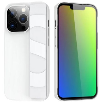 Калъф PVC с каишка за ръка / Бял / за iPhone 15 Pro 6.1