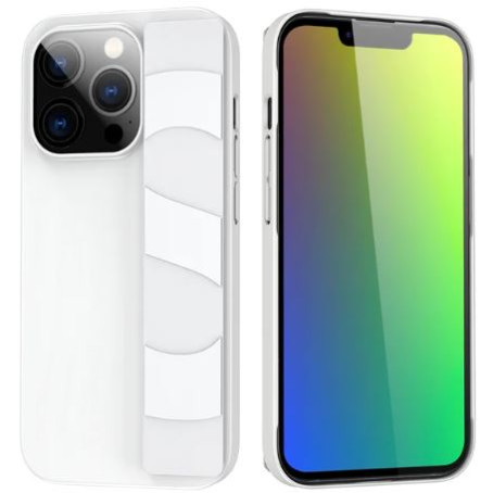 Калъф PVC с каишка за ръка / Бял / за iPhone 15 Pro 6.1