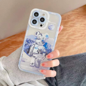 Калъф силикон Gloomy Bear / Син - Прозрачен / за Huawei P30 Lite