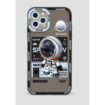 Калъф силикон Astronaut / Светлосин - прозрачен / за Huawei P30 Lite