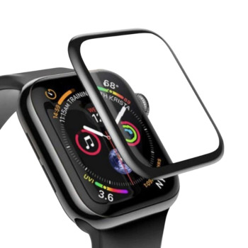 Силиконов screen protector Kuzoom за Apple Watch / 44mm / Черен /