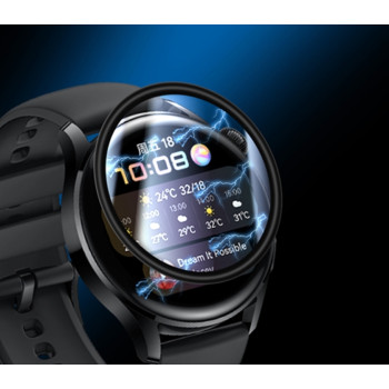 Силиконов screen protector Kuzoom за Huawei GT2E / 46mm / Черен /