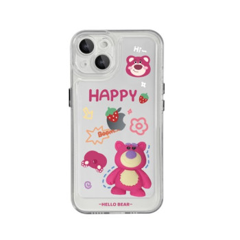 Калъф силикон Happy Bear / Прозрачен / за iPhone 14 Pro 6.1 Калъф силикон Happy Bear / Прозрачен / за iPhone 14 Pro 6.1