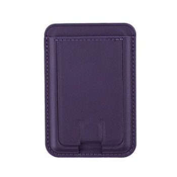 Магнитен Card Wallet калъф със стойка / Лилав /