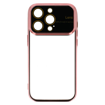 Калъф силикон Electro Lens / Рамка розово злато / за Samsung Galaxy S23 Ultra