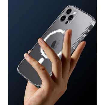 Калъф Акрилен Силикон Рамка MagSafe / Прозрачен / за Samsung Galaxy S24 Ultra