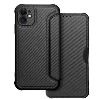 Калъф тефтер Карбон Razor / Черен / за Samsung A13 5G (A135F) / A04S (A047f)