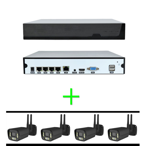 Комплект WIFI KIT TS9504A 4IP Камери ,HDCCTV 5MPX , Wireless, с NVR