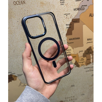 Калъф PVC Wlons Shield Magsafe / стойка на камера / Лилава рамка / за Samsung Galaxy S24 Ultra Калъф PVC Wlons Shield Magsafe / стойка на камера / Лилава рамка / за Samsung Galaxy S24 Ultra