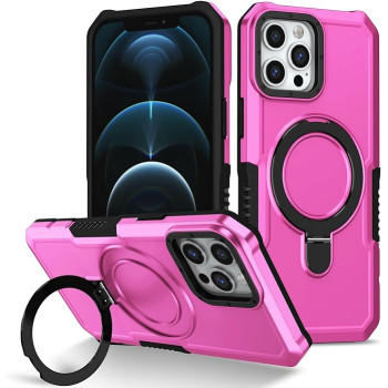 Калъф Armor със стойка / Розов / за iPhone 15 6.1