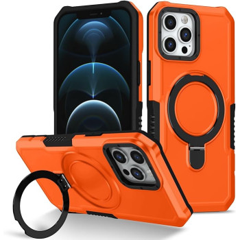 Калъф Armor със стойка / Оранжев / за iPhone 15 Pro 6.1