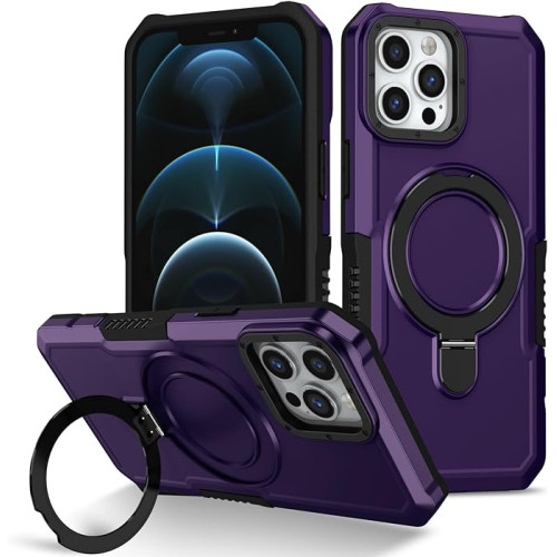 Калъф Armor със стойка / Лилав / за iPhone 15 Pro 6.1