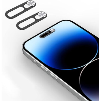 Стъклен screen protector privacy Камера Blackout / Сребърен / за iPhone 15 Pro Max 6.7