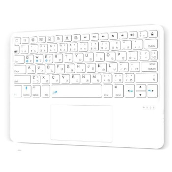 Wireless Клавиатура с тъч пад за Android, Windows, iOS / Бял /