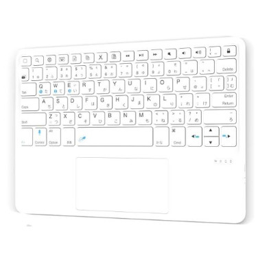 Wireless Клавиатура с тъч пад за Android, Windows, iOS / Бял /