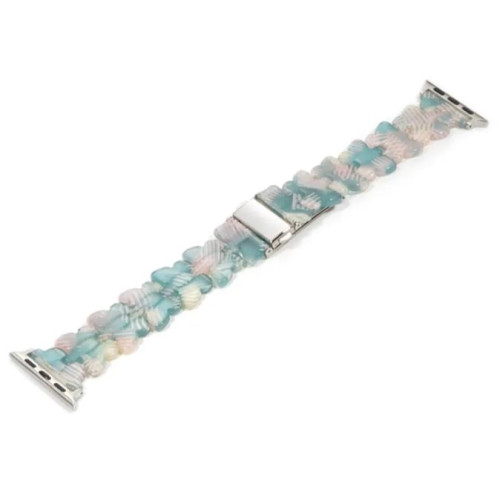 Каишка със закопчалка / Пеперуди / за Apple Watch 42-44-45-49mm / Син /