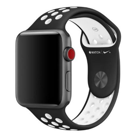 Силиконова спортна каишка за за Smart Watch 22m / Huawei GT, Samsung Gear и др. /Черен/Бял/