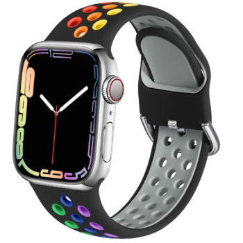 Силиконова спортна каишка за за Smart Watch 22m / Huawei GT, Samsung Gear и др. /Черен/Цветен/