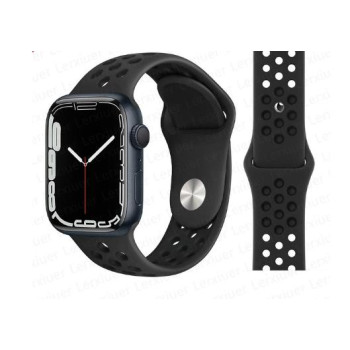 Силиконова спортна каишка за за Smart Watch 22m / Huawei GT, Samsung Gear и др. /Черен/