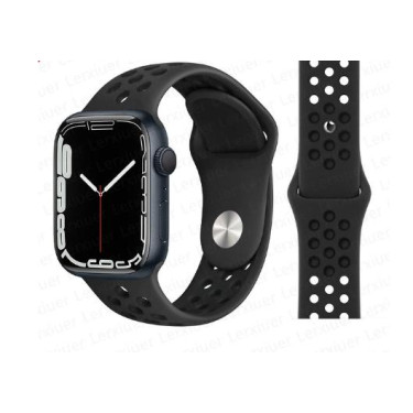 Силиконова спортна каишка за за Smart Watch 22m / Huawei GT, Samsung Gear и др. /Черен/