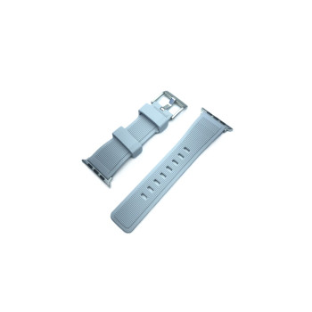 Силиконова каишка метална закопчалка за Apple Watch 38-40-41mm /Сив/