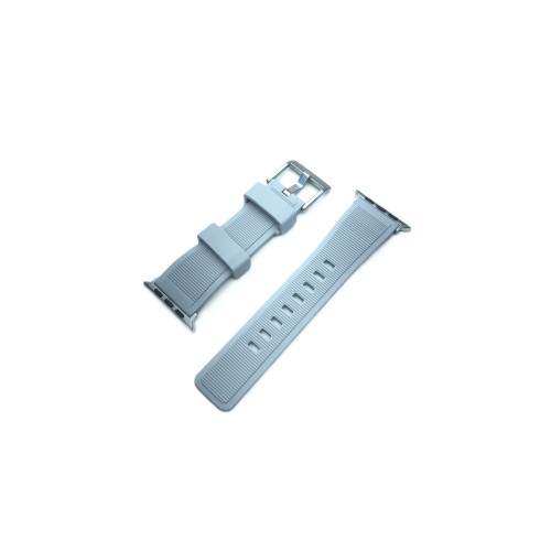 Силиконова каишка метална закопчалка за Apple Watch 38-40-41mm /Сив/