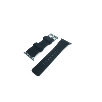 Силиконова каишка метална закопчалка за Apple Watch 38-40-41mm /Черен/