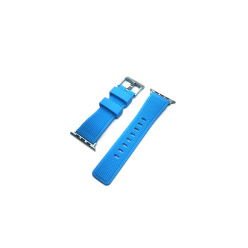 Силиконова каишка метална закопчалка за Apple Watch 38-40-41mm /Син/