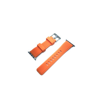 Силиконова каишка метална закопчалка за Apple Watch 42-44-45-49mm /Оранжев/