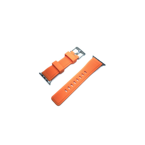 Силиконова каишка метална закопчалка за Apple Watch 42-44-45-49mm /Оранжев/