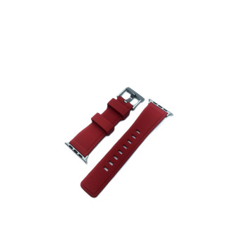 Силиконова каишка метална закопчалка за Apple Watch 42-44-45-49mm /Червен/
