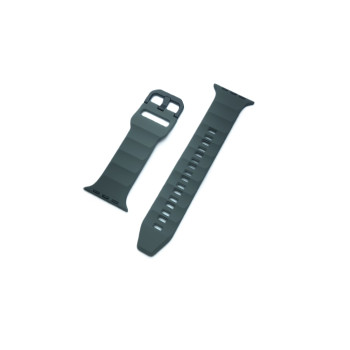 Силиконова спортна каишка с метална закопчалка за Apple Watch 42-44-45-49mm /Зелен/