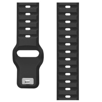 Силиконова универсална релефна каишка за Smart Watch 22m / Huawei GT, Samsung Gear и др. / Черна / Силиконова универсална релефна каишка за Smart Watch 22m / Huawei GT, Samsung Gear и др. / Черна /