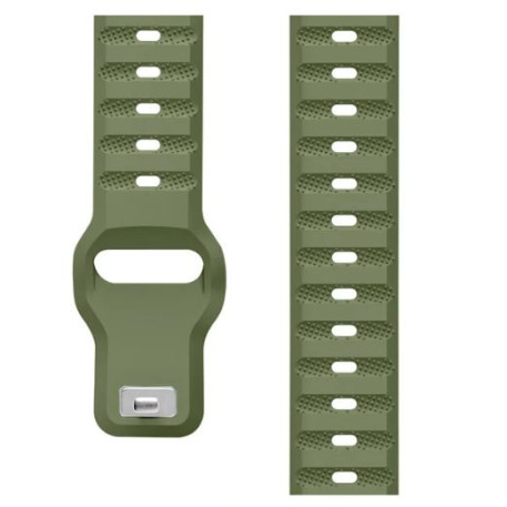 Силиконова универсална релефна каишка за Smart Watch 22m / Huawei GT, Samsung Gear и др. / Зелен /