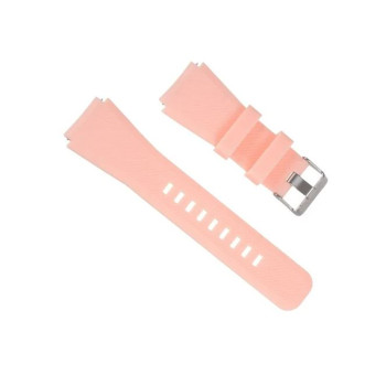 Силиконова универсална каишка метална закопчалка за Smart Watch 22m / Huawei GT, Samsung Gear и др. / Светлорозов / Силиконова универсална каишка метална закопчалка за Smart Watch 22m / Huawei GT, Samsung Gear и др. / Светлорозов /