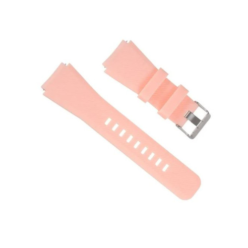 Силиконова универсална каишка метална закопчалка за Smart Watch 22m / Huawei GT, Samsung Gear и др. / Светлорозов /
