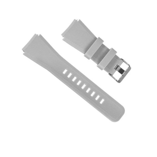 Силиконова универсална каишка метална закопчалка за Smart Watch 22m / Huawei GT, Samsung Gear и др. / Сив /