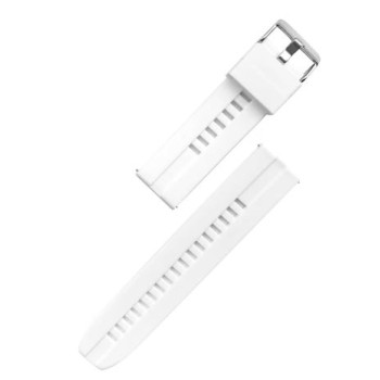 Регулируема силиконова каишка за Smart Watch 22m /Huawei GT, Samsung Gear и др. / Бял /