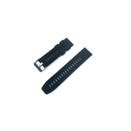 Регулируема силиконова каишка за Smart Watch 22m /Huawei GT, Samsung Gear и др. / Черен /