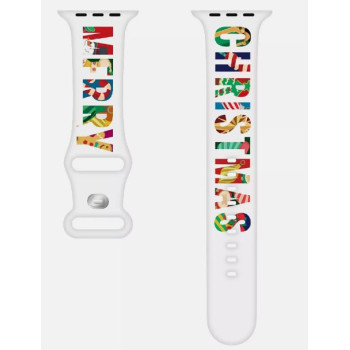 Силиконова коледна каишка за Apple Watch 42/44/45mm / Модел 3 /