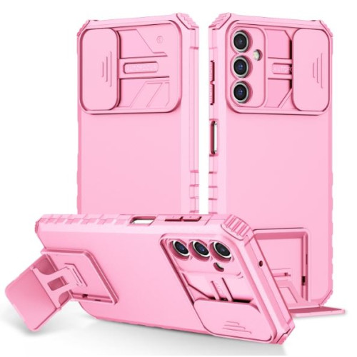 Калъф 2в1 / Стойка + камера slider / за Samsung A14 5G / Розов /