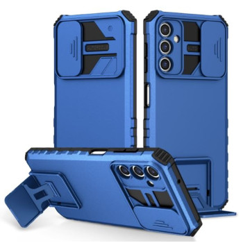 Калъф 2в1 / Стойка + камера slider / за Samsung A24 4G / Син / Калъф 2в1 / Стойка + камера slider / за Samsung A24 4G / Син /