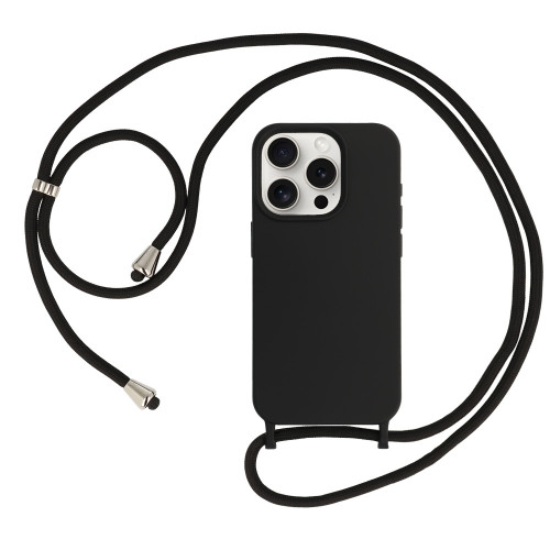 Калъф силикон с връзка за iPhone 13 / 14 6.1 / Черен /
