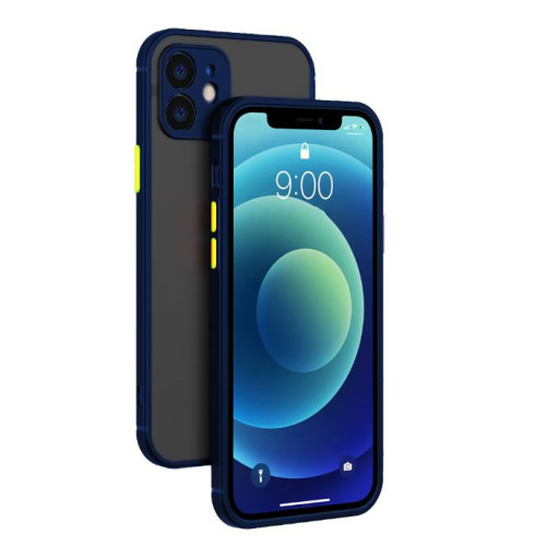 Калъф силикон Cam Guard Мат /синя рамка/ за Realme C53