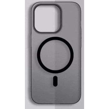 Калъф PVC Second Skin MagSafe / Черен-прозрачен / за iPhone 15 Pro Max 6.7