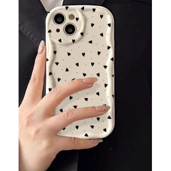 Калъф силикон Cream Hearts за iPhone 15 Pro Max 6.7