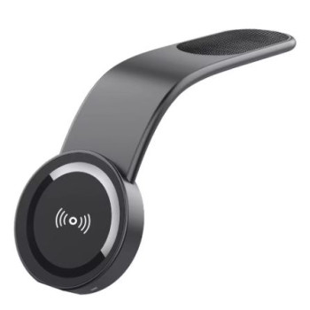 Магнитна MagSafe стойка за табло WH-160 с Wireless зареждане 15W / Черна /