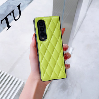 Калъф Като Кожа Ромб Samsung Z Fold 4 / Зелен /