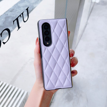 Калъф Като Кожа Ромб Samsung Z Fold 6 / Лилав /